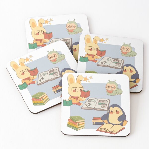 Item preview, Cute Study Buddies Sticker | Kawaii Reading Animals | Cozy Book Lover Aesthetic | Bunny Penguin Caterpillar | Student Journal Sticker Pack | cute stickers designed and sold by ravenRM.