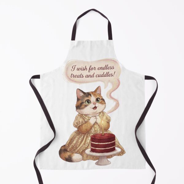Item preview, Birthday Wishes – Cute Cat Making a Wish Celebration Art designed and sold by Fatomfatom.
