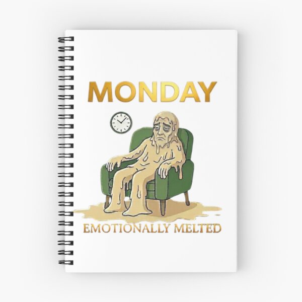 Item preview, Monday Emotionally Melted Tired Person Illustration designed and sold by Northern Glow Art.