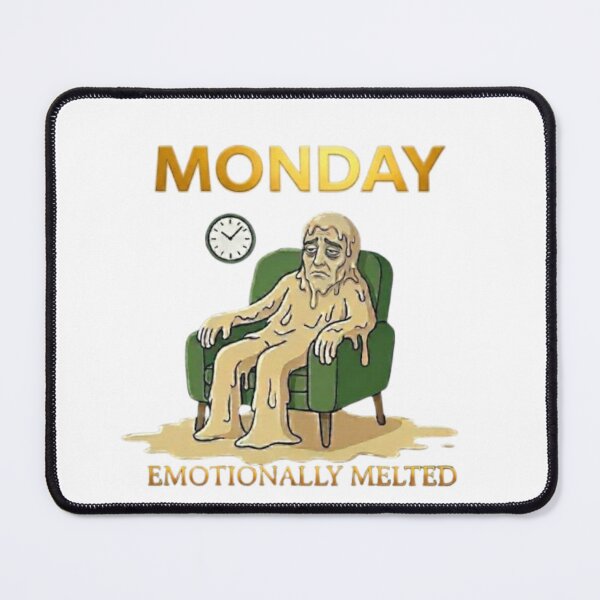 Item preview, Monday Emotionally Melted Tired Person Illustration designed and sold by Northern Glow Art.