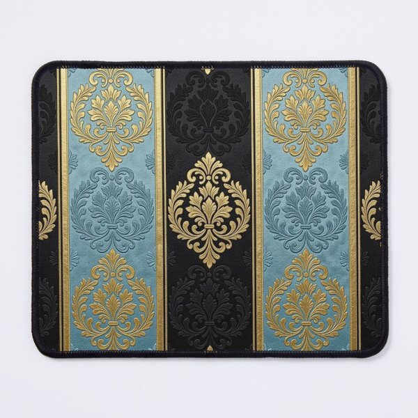 Item preview, Sky Blue & Black Striped Damask designed and sold by DesignsByPrnces.