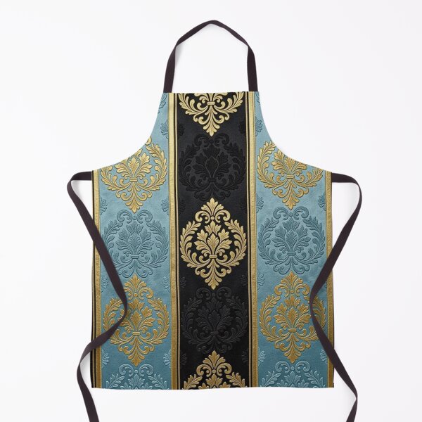 Item preview, Sky Blue & Black Striped Damask designed and sold by DesignsByPrnces.
