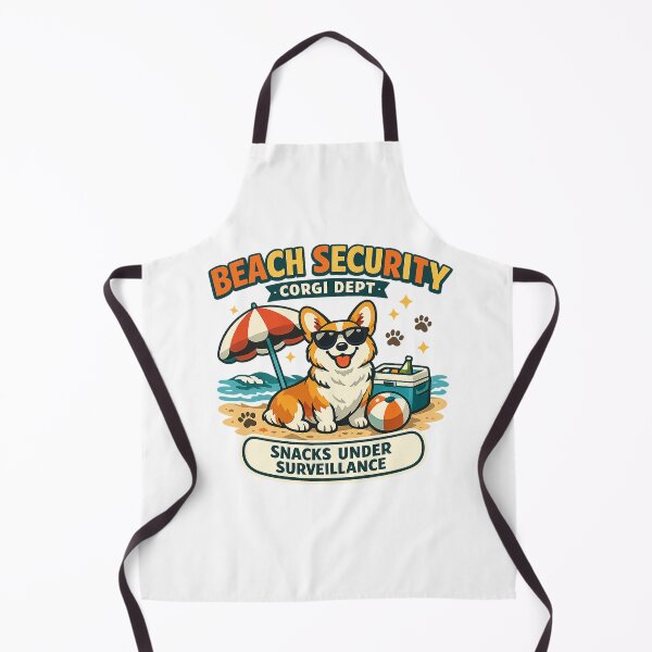 Item preview, Beach Security Corgi Dept Funny Summer Dog Shirt designed and sold by Concrete Coffee Studio.