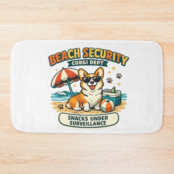 Item preview, Beach Security Corgi Dept Funny Summer Dog Shirt designed and sold by Concrete Coffee Studio.