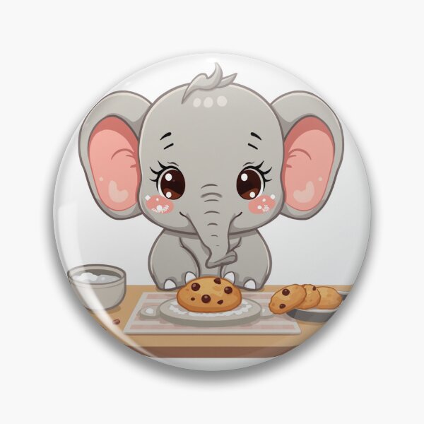 Item preview, An Adorable Elephant - Baking Cookies, Pastel Color Sticker designed and sold by DigitfanStudio.