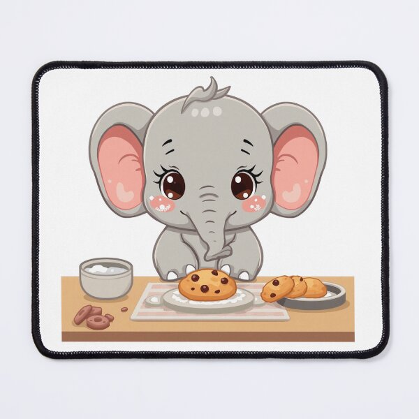 Item preview, An Adorable Elephant - Baking Cookies, Pastel Color Sticker designed and sold by DigitfanStudio.