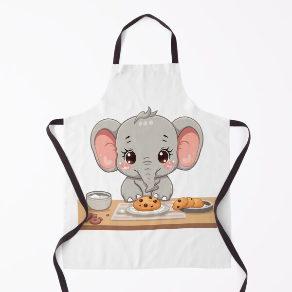 Item preview, An Adorable Elephant - Baking Cookies, Pastel Color Sticker designed and sold by DigitfanStudio.