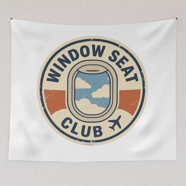 Item preview, Retro Window Seat Club Circle Edition- Laptop & Suitcase Stickers for Travelers designed and sold by asumintjapan1.