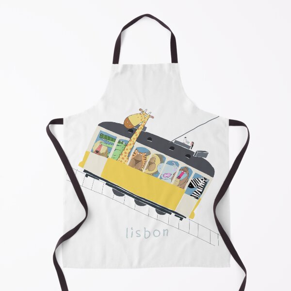 Item preview, Lisbon Tram With Jungle Animals By Artist Carla Daly designed and sold by Carla Daly.