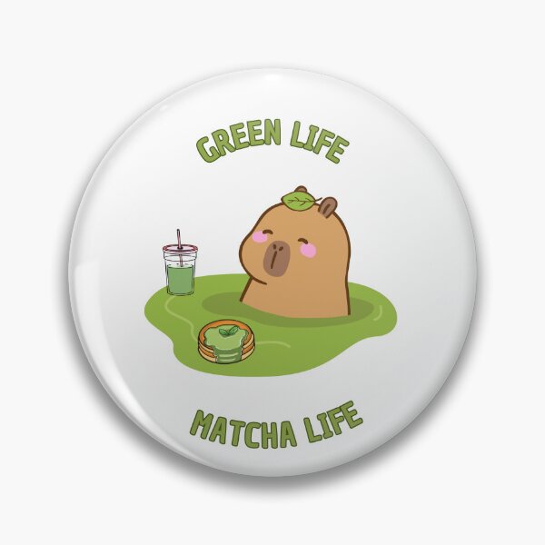 Item preview, Green Life Matcha Life - Cute Capybara Zen Green Tea designed and sold by WildAnimaLab.