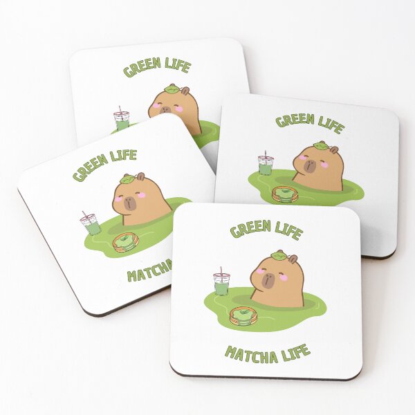Item preview, Green Life Matcha Life - Cute Capybara Zen Green Tea designed and sold by WildAnimaLab.