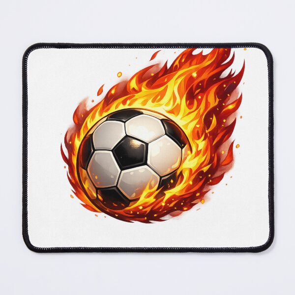Item preview, flaming soccer ball sticker designed and sold by NEKOAME-Japan.
