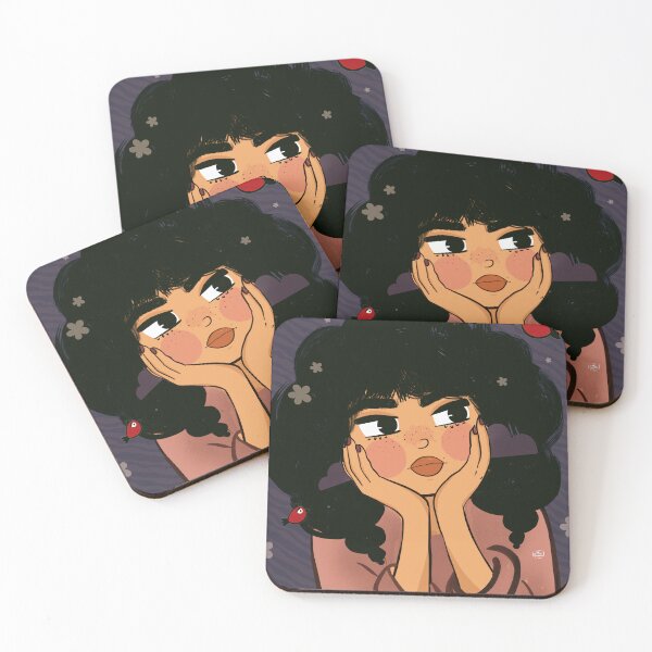 Item preview, Dream Girl – Cute Moody Portrait Illustration designed and sold by anasequea.