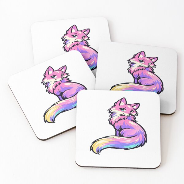 Item preview, Cute Pastel Rainbow Fox Kawaii Anime Aesthetic designed and sold by Mita986.