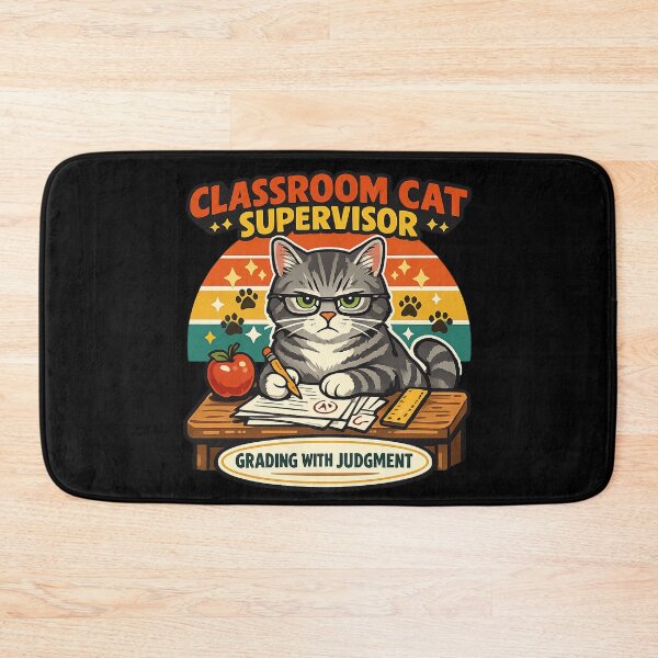 Item preview, Classroom Cat Supervisor Funny Teacher Cat Shirt designed and sold by Concrete Coffee Studio.