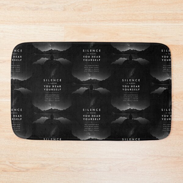 Item preview, Silence Is Where You Hear Yourself Motivational Quote designed and sold by Matt_Smith.