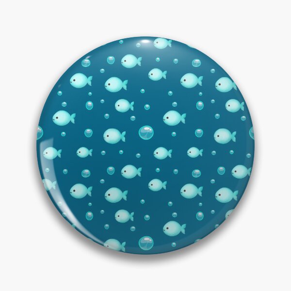 Item preview, Cute Sea animal Watercolor Blue Fish Floating Bubbles Ocean Aesthetic designed and sold by Art IN Pack.