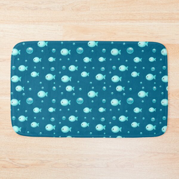 Item preview, Cute Sea animal Watercolor Blue Fish Floating Bubbles Ocean Aesthetic designed and sold by Art IN Pack.