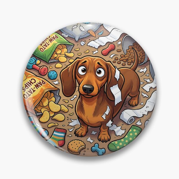 Item preview, Fueled by Snacks and Chaos Funny Dachshund Shirt | Cute Doxie Life Cartoon Design designed and sold by jgoteiner.