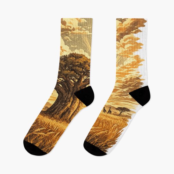 Item preview, African Savanna Baobab Tree Wildlife - Vintage Nature designed and sold by irfanshikh.