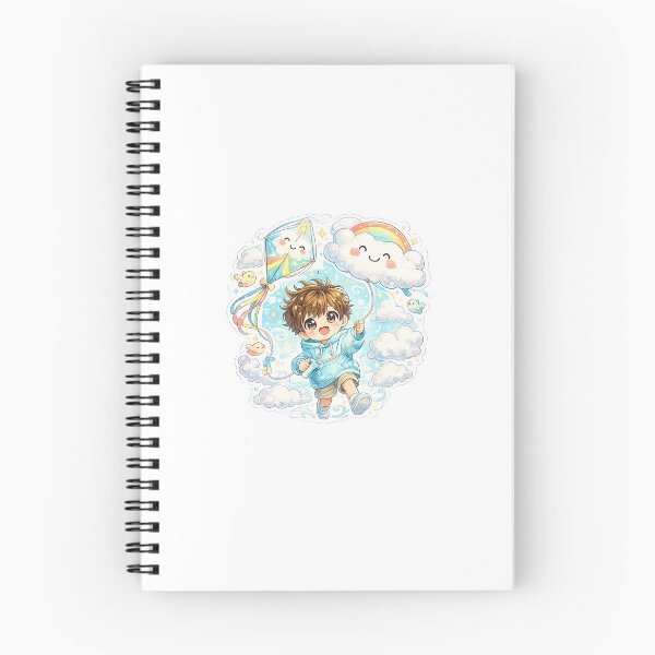 Item preview, Lucky Kite Chibi Boy – Cute Kawaii Sticker designed and sold by blossomfun.
