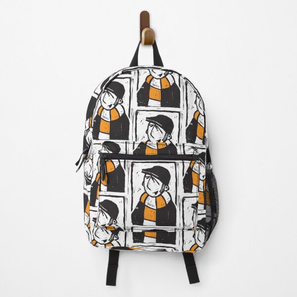 Item preview, Classic Football Fan Illustration | Retro Terrace Supporter | Orange & White Scarf - Lino designed and sold by GWARTGB.