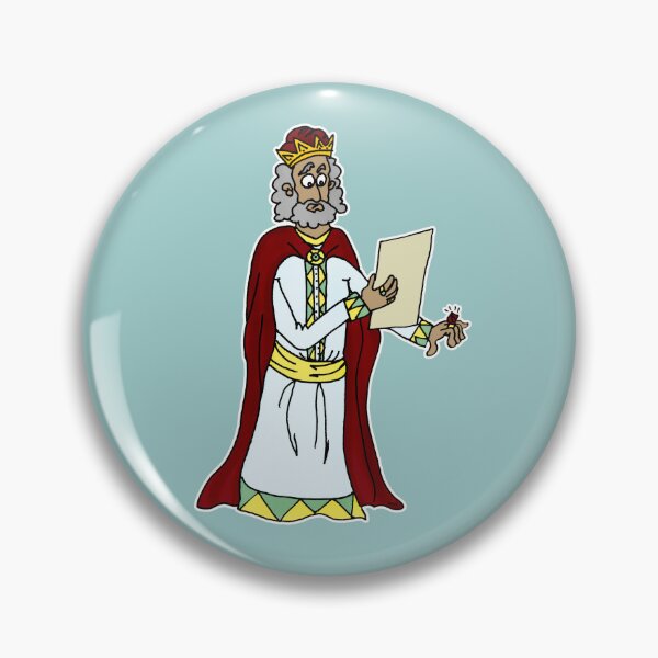 Item preview, King Solomon Cartoon | This Too Shall Pass Motivational Parody Sticker designed and sold by MyxaART.