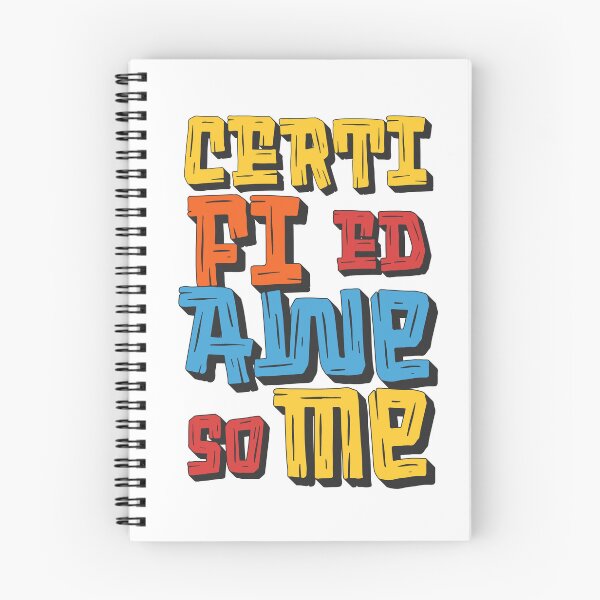 Item preview, Certified Awesome Colorful Hand Lettered Quote designed and sold by QuirkyCloud Designs.