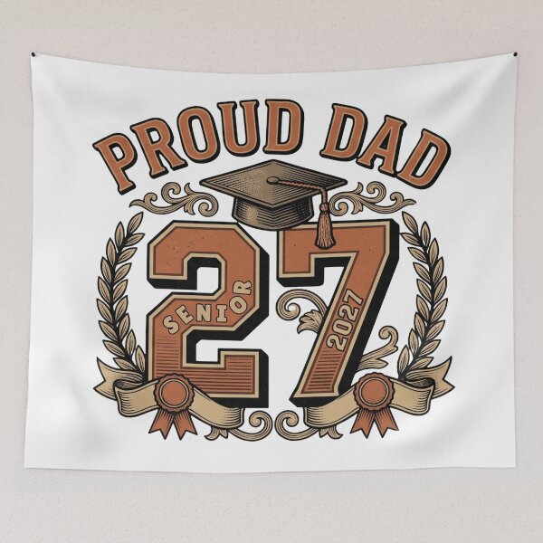 Item preview, proud dad 2027 senior graduation father support design designed and sold by ArtDesignTp.