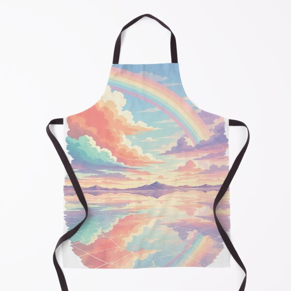 Item preview, Pastel Rainbow Sky Mountain Landscape - Dreamy Fantasy designed and sold by irfanshikh.
