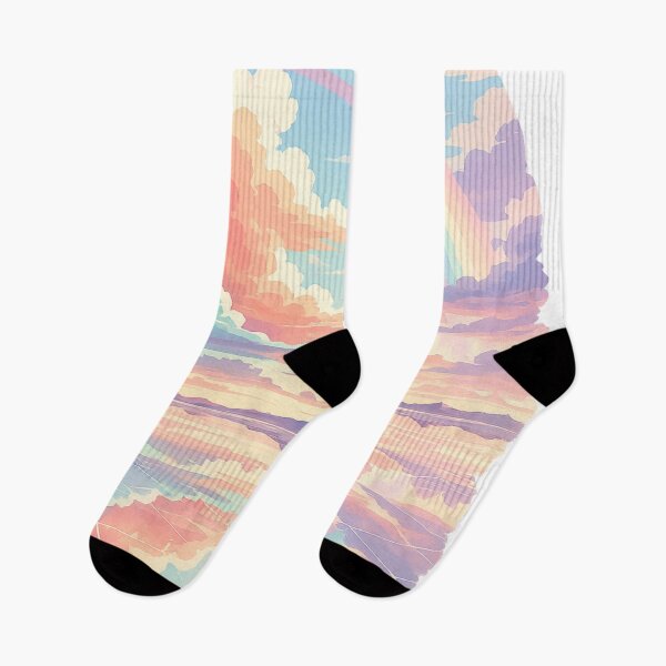 Item preview, Pastel Rainbow Sky Mountain Landscape - Dreamy Fantasy designed and sold by irfanshikh.