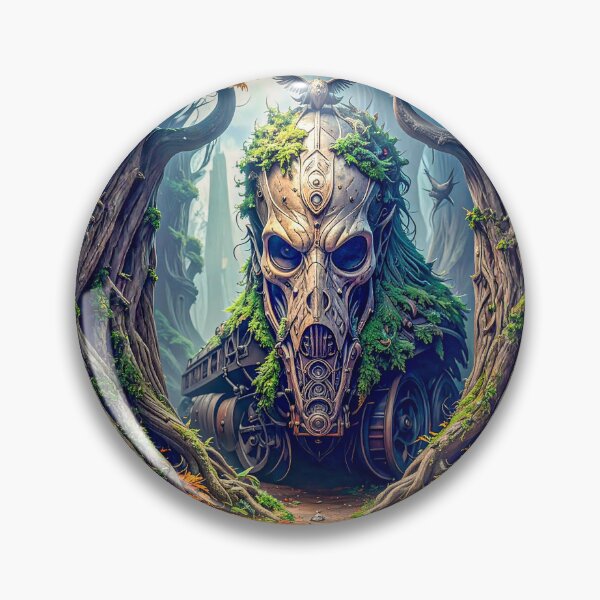 Item preview, Biopunk Skull Locomotive in Gothic Forest designed and sold by dougkeder.