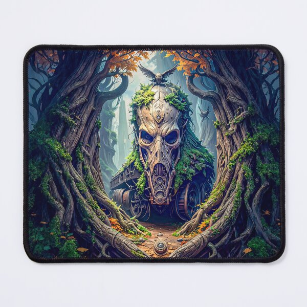 Item preview, Biopunk Skull Locomotive in Gothic Forest designed and sold by dougkeder.