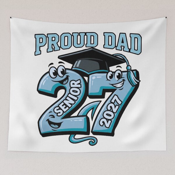 Item preview, proud senior dad 2027 graduation father design designed and sold by ArtDesignTp.