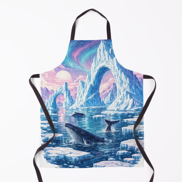 Item preview, Icy Arctic Whales Glacier - Fantasy Ice Landscape designed and sold by irfanshikh.