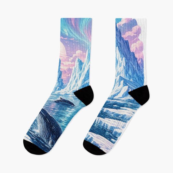 Item preview, Icy Arctic Whales Glacier - Fantasy Ice Landscape designed and sold by irfanshikh.