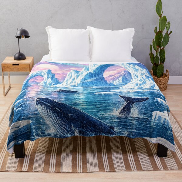 Item preview, Icy Arctic Whales Glacier - Fantasy Ice Landscape designed and sold by irfanshikh.
