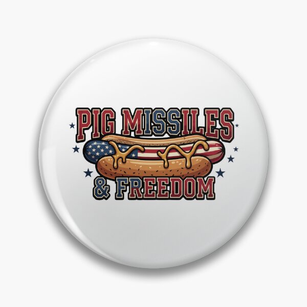 Item preview, Funny Hotdog Pig Missiles Freedom  bbq design designed and sold by ArtDesignTp.