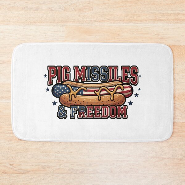 Item preview, Funny Hotdog Pig Missiles Freedom  bbq design designed and sold by ArtDesignTp.