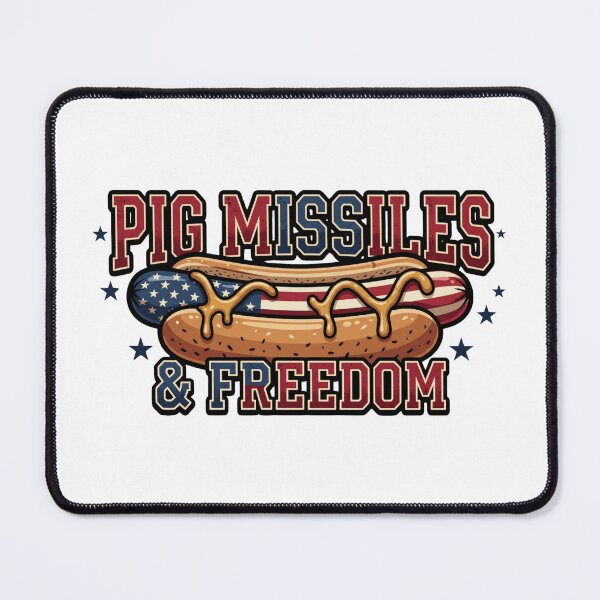 Item preview, Funny Hotdog Pig Missiles Freedom bbq design designed and sold by ArtDesignTp.