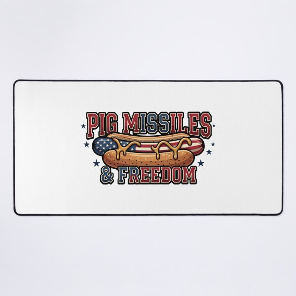 Item preview, Funny Hotdog Pig Missiles Freedom bbq design designed and sold by ArtDesignTp.