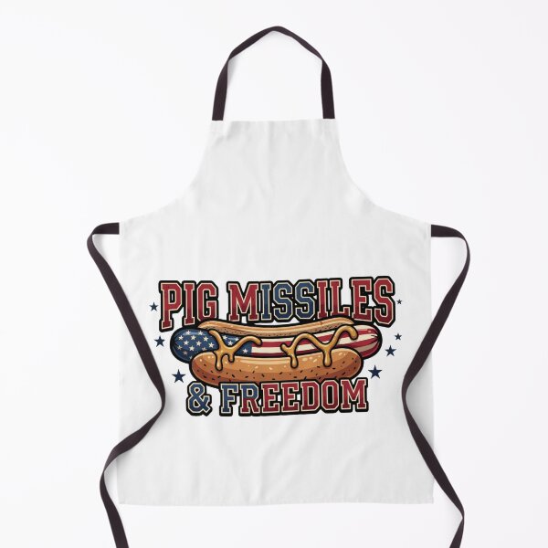 Item preview, Funny Hotdog Pig Missiles Freedom bbq design designed and sold by ArtDesignTp.