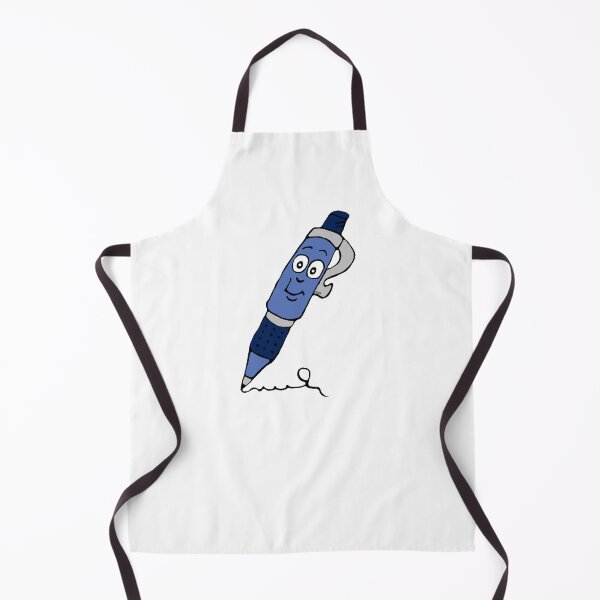 Item preview, Cute Blue Ballpoint Pen Cartoon | Funny Office and School Stationery Sticker designed and sold by MyxaART.