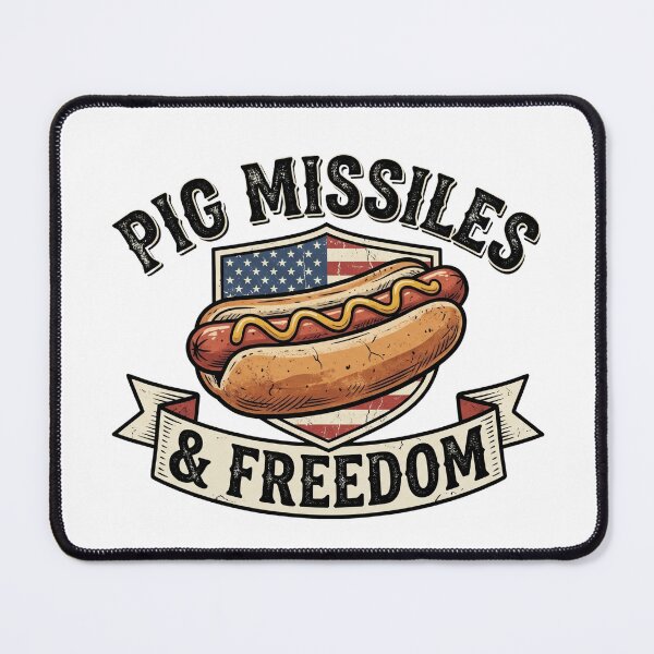 Item preview, Funny Hotdog Pig Missiles Freedom viral patriotic design designed and sold by ArtDesignTp.