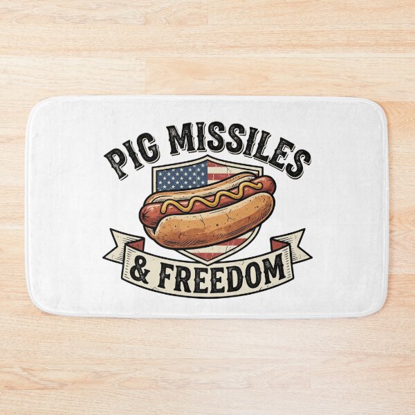 Item preview, Funny Hotdog Pig Missiles Freedom viral patriotic design designed and sold by ArtDesignTp.