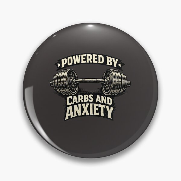 Item preview, Powered By Carbs And Anxiety Powerlifting Gym Humor designed and sold by yanejoy.