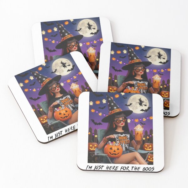 Item preview, I'm Just Here For the Boos Funny Witch Doll Face Halloween designed and sold by CF_VintageDesign.