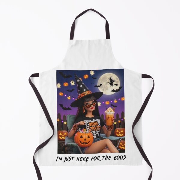 Item preview, I'm Just Here For the Boos Funny Witch Doll Face Halloween designed and sold by CF_VintageDesign.