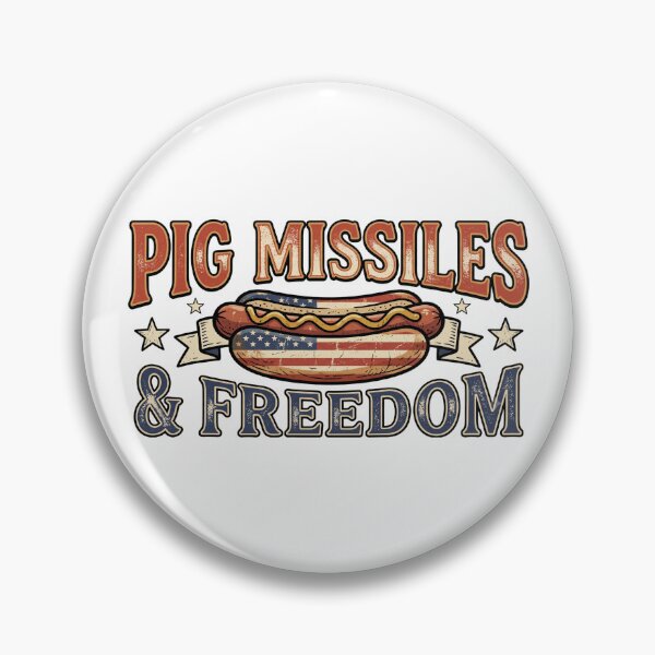 Item preview, Funny Hotdog Pig Missiles Freedom america bbq designed and sold by ArtDesignTp.