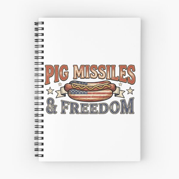 Item preview, Funny Hotdog Pig Missiles Freedom america bbq designed and sold by ArtDesignTp.